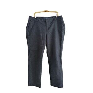 Old Navy Harper Navy Blue & White Ankle Pants Women Size 10 Stretch Mid Rise